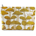 STARDW Cute Makeup Bag Aesthetic Cosmetic Bags for Women Girls, Travel Toiletry Bag Large Capacity Zipper Makeup Pouch, Purse Organizer Pouches,Canvas Lining (Yellow Mushroom)