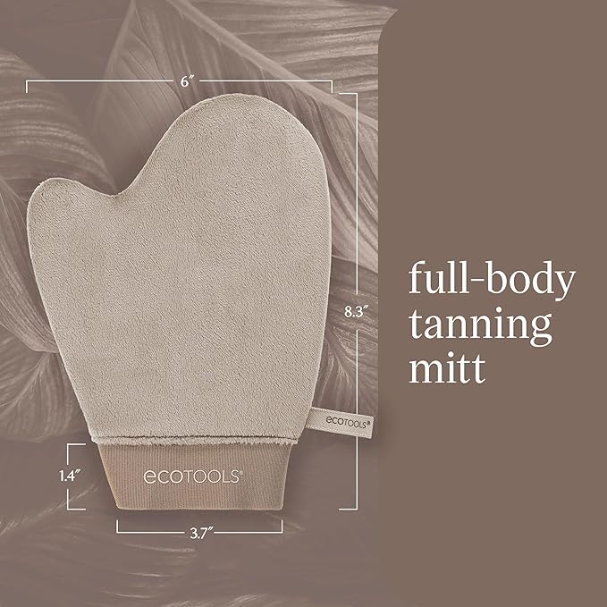 EcoTools Good Tan Full-Body Tanning Mitt, For Self Application, Use Soft Self Tanner Mitt With Mousse, Lotions, & Waters, Eco Friendly Sunless Applicator, Vegan, & Cruelty-Free, 1 Count