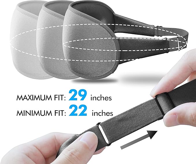 Sleep Eye Mask for Men Women, Lash Extensions 3D Sleeping Mask, Travel Blackout Night Blindfold Eye Shade Cover with Adjustable Strap (Ash Grey)