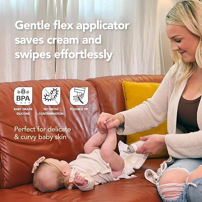 Eli & Ali Swiper Tube - Diaper Rash Cream Dispenser/Applicator with Travel Size Refillable Silicone Tube for Creams, Chest Rubs, etc. - Alternative to Diaper Cream Spatula, Grey, 1 Pack