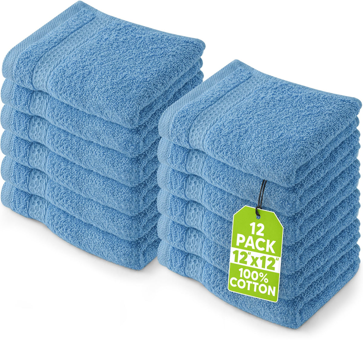 Utopia Towels 12 Pack Premium Wash Cloths, 12x12 in, 100% Cotton, Plum