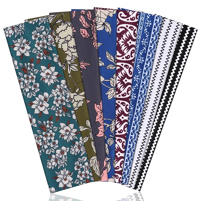 Ztomine 8 Pack Headbands for Women Non Slip - Stylish Sports Hair Bands for Women's Hair - Soft Cotton Cloth Stretchy Headbands for Women for Yoga, Outdoor Exercise Running