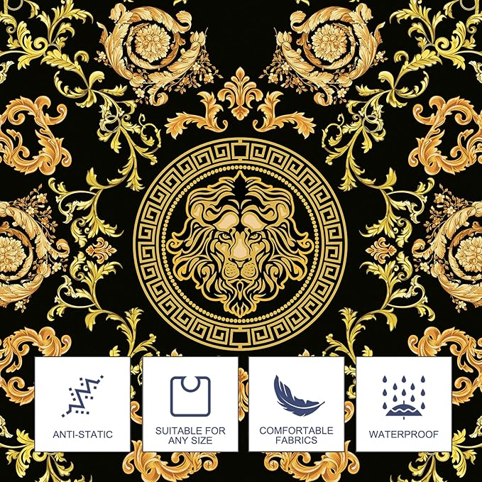 CapeshionPro Barber Capes Hair Cutting Capes Salon Stylist Capes with Snaps Waterproof Professional Large Barber Hairdresser Gown Cape- 63”× 56”(Gold)