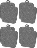 American Linen 8-Pack Heat Resistant Pot Holders & Hot Pads (Black, 8 Pack)