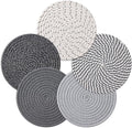 7 Inch Trivets for Hot Dishes, Pot Holders for Kitchen, Hot Pads, Coasters