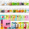 Meleell 40 Pack Collagen Face Masks Skincare Bulk for All Skin Types,Hydrating Spa Sheet Mask for Sensitive Skin, Facial Mask Sets For Women Skin Care,Hydrating Face Mask Gifts Set for Teen Girls
