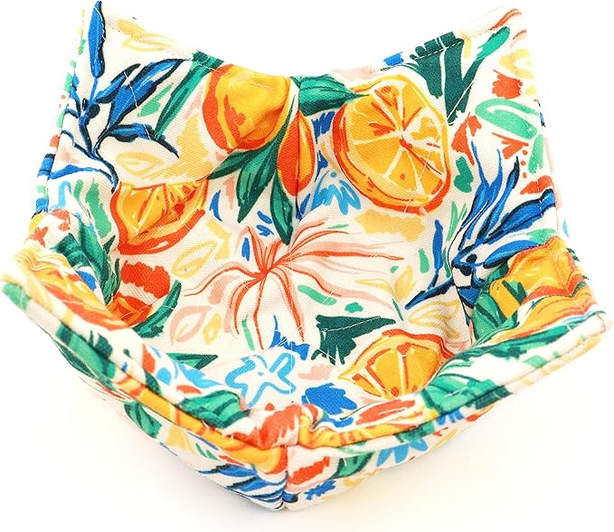 ROGITU Cotton Microwavable Bowl Cozy, Microwave-Safe Hot Bowl Holders, Soup Bowl Cozy Bowl Hot Pads (U)