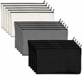 15 Pack Blank Cotton Canvas DIY Craft Zipper Bags Pouches Pencil Case for Makeup Cosmetic Toiletry Stationary Storage