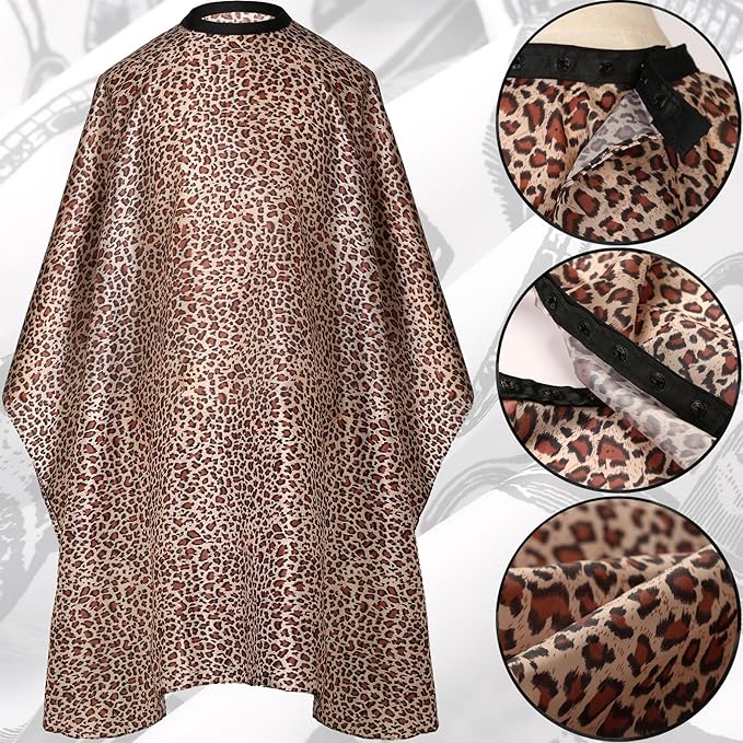 Borogo Professional Hair Cutting Cape with Neck Duster Brush, Salon Barber Cape, Hairdressing Accessories