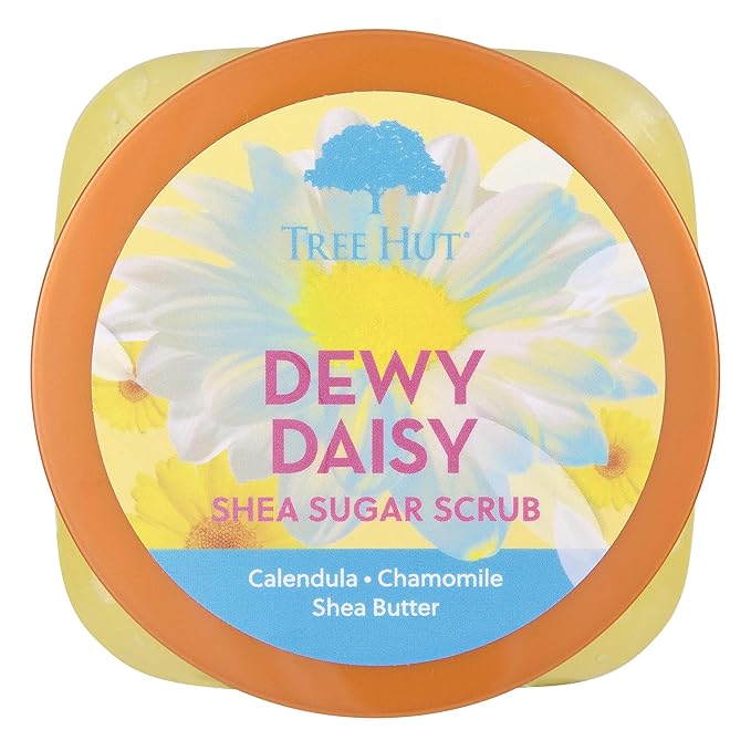 Tree Hut Dewy Daisy Body Scrub, Exfoliating Sugar Scrub, Vegan, 18 Oz