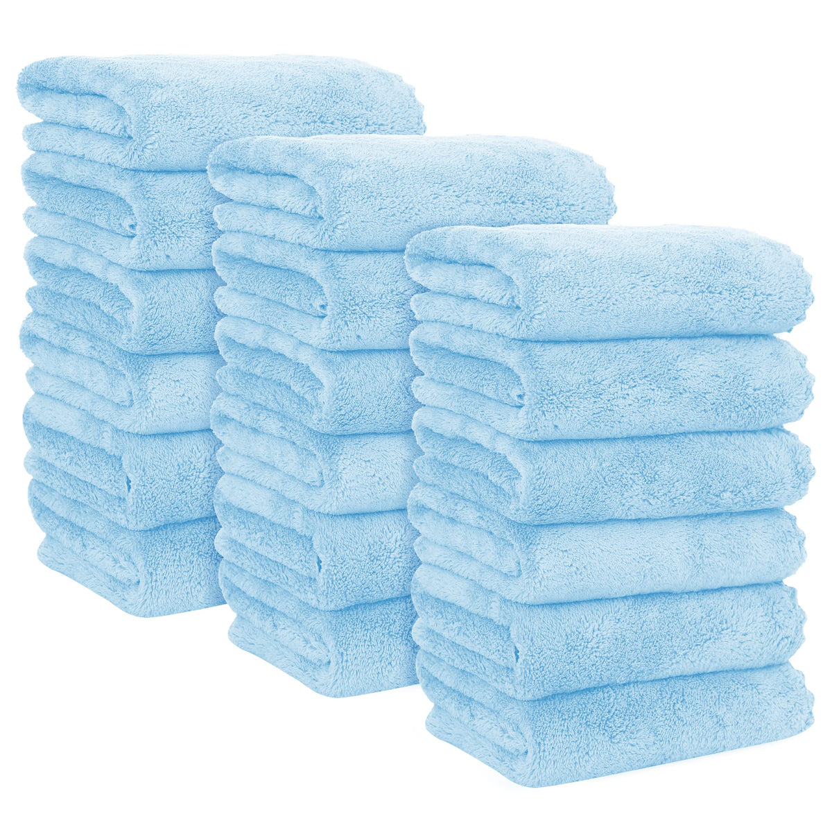 MOONQUEEN 18 Pack Premium Hand Towels - Quick Drying - Microfiber Coral Velvet Highly Absorbent Towels - Multipurpose Use as Hotel, Bathroom, Shower, Spa, Hand Towel 16 x 28 inches (Multicolor)