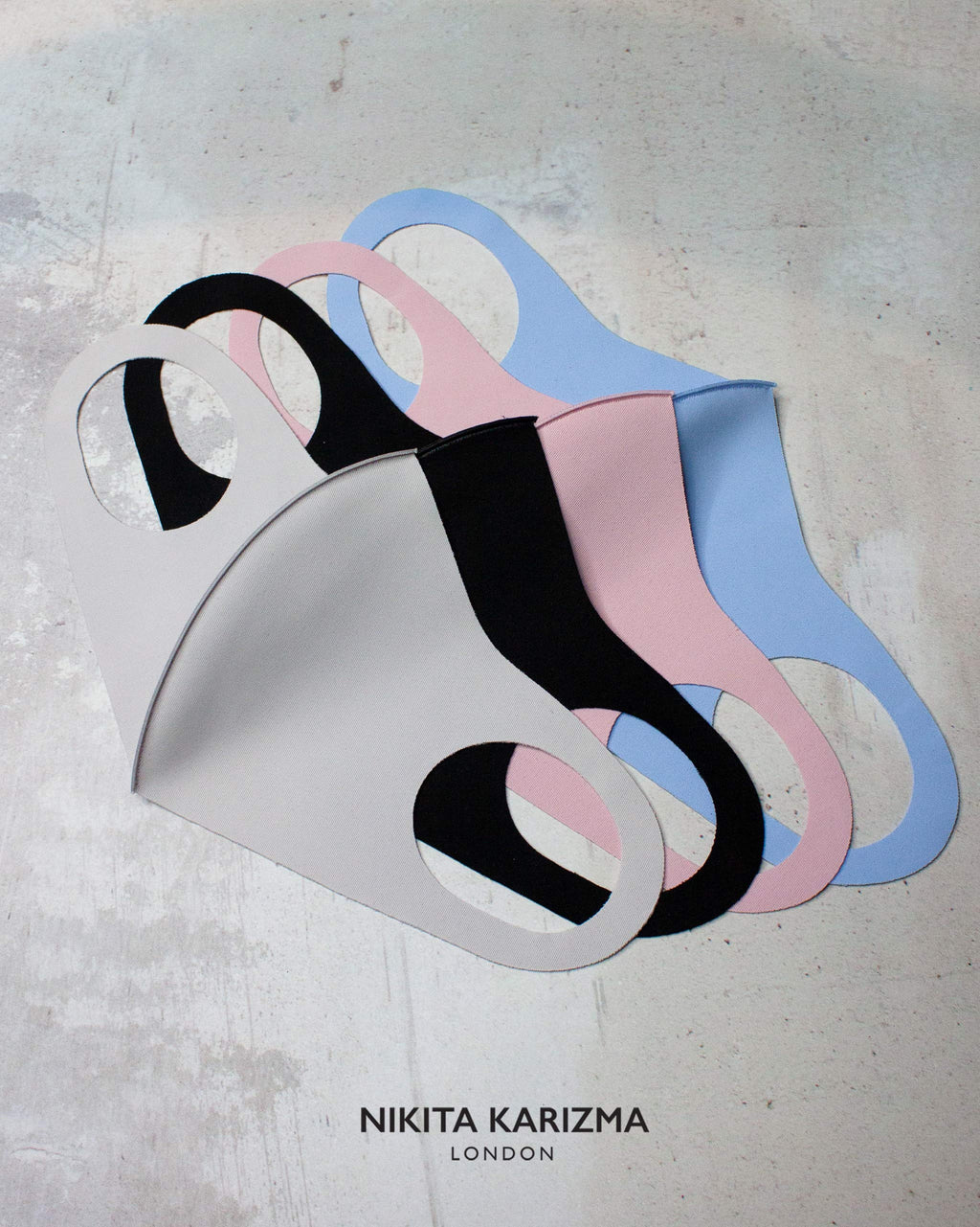 KARIZMA Styling Essentials Cloth Face Mask. 4 Buttery Soft Masks Washable Fabric. (Classic) Pink, Soft Grey, Blue and Black Face Mask Reusable. Fabric Face Mask 4 Pieces