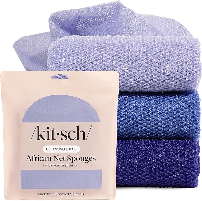 Kitsch African Net Sponge – Exfoliating Body Scrubber – Rosewood
