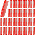 Didaey 50 Pcs Pocket Combs for Men 5 Inch Cutting with Wide and Fine Teeth Plastic Professional Barber Haircut Small Anti Static Combs for Women Grooming Accessories for Beard(Red)