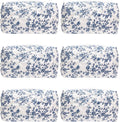 PAZIMIIK Small Quilted Makeup Bag,Zipper Cosmetic Pouch,Jouy Blue,6 Pack