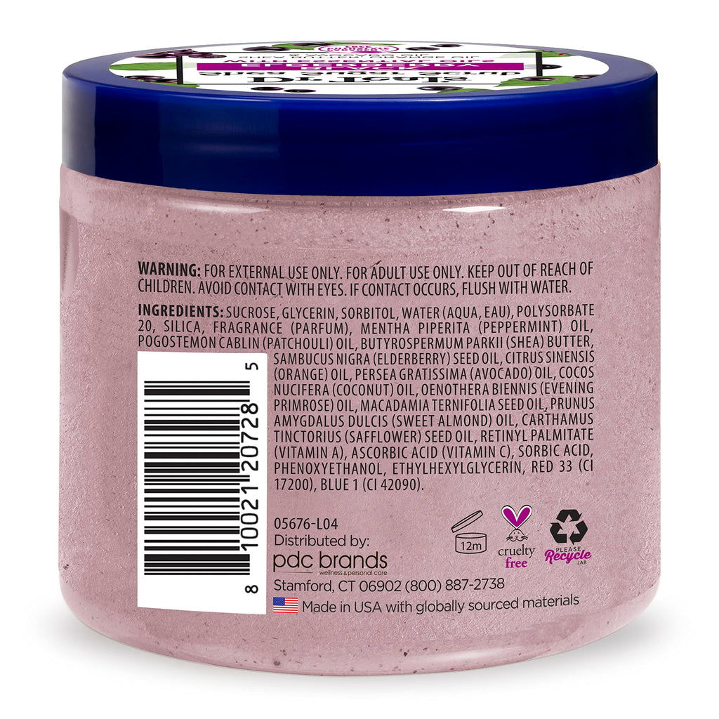 Dr Teal's Shea Sugar Body Scrub, Black Elderberry with Essential Oils, 19 oz (Pack of 3)