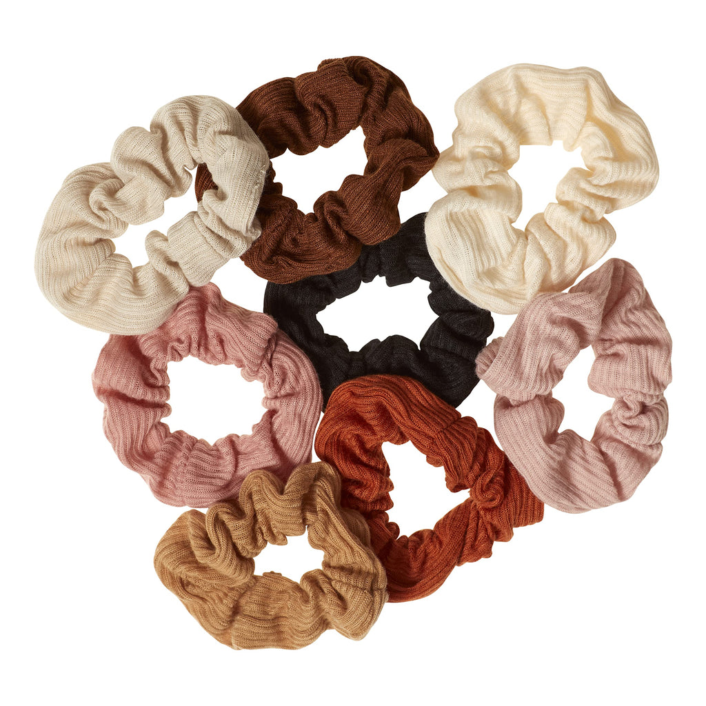 Goody Ouchless Womens Hair Scrunchie - 8 Count, Neutral - Suitable for All Hair Types - Pain-Free Hair Accessories for Women Perfect for Long Lasting Braids, Ponytails and More