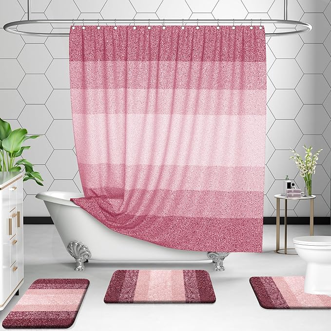 OLANLY Microfiber Bathroom Rugs Sets 3 Piece, 30"x20"+24"x16"+24"x20"