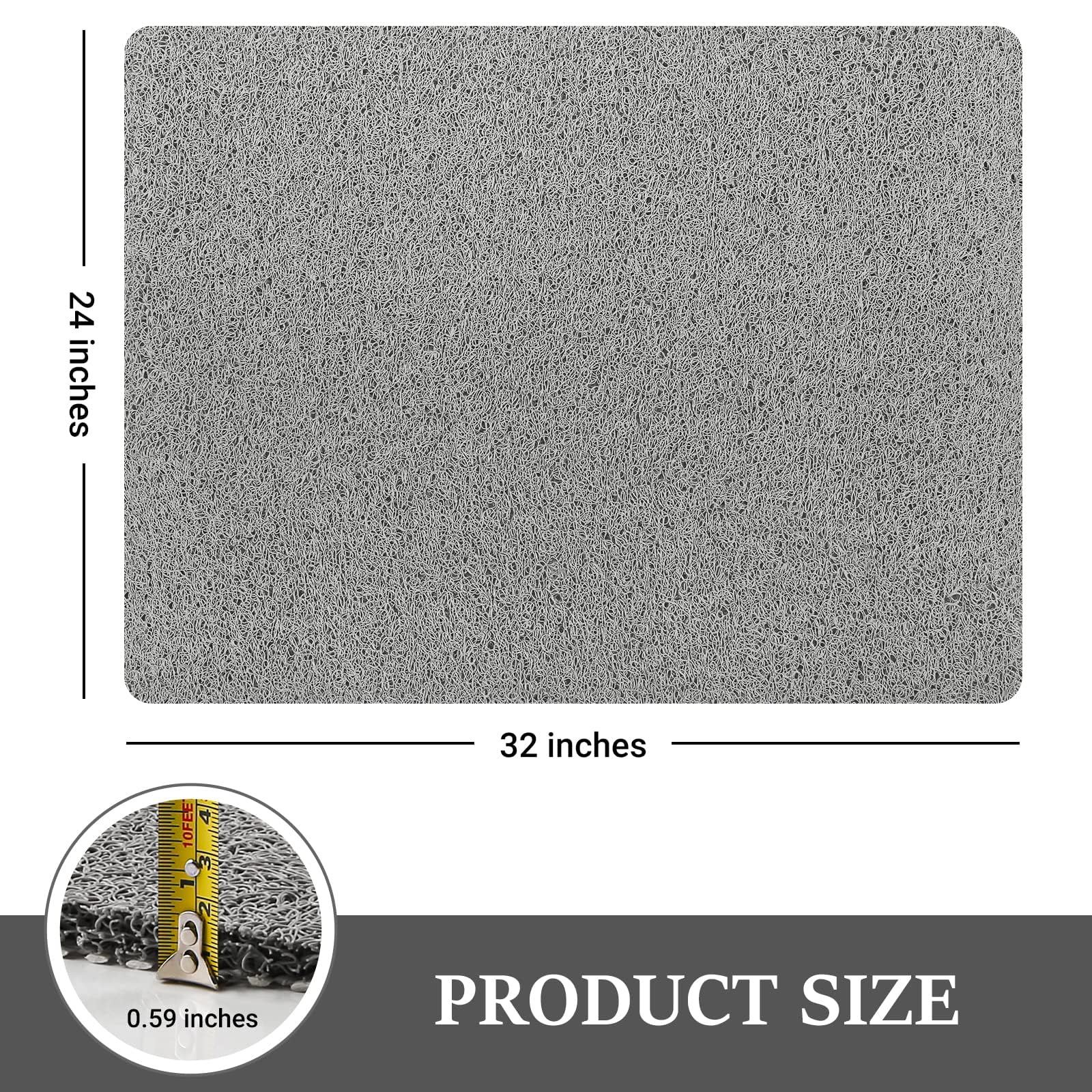 LuxStep Shower Mat Bathtub Mat Non-Slip Bath Mat with Drain, Quick Drying