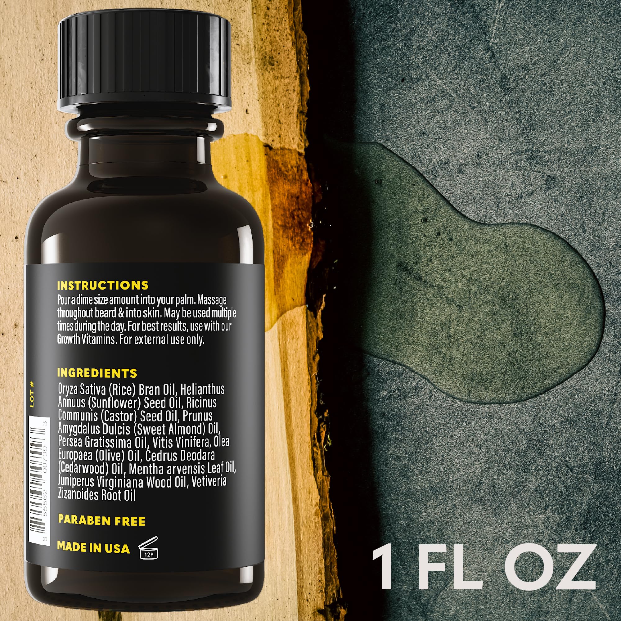 The Beard Club - Beard Growth Oil with Natural Castor & Avocado to Grow Thicker, Fuller Facial Hair, Fill in Patches and Stimulate Healthier Facial Hair Growth