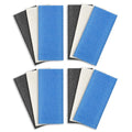 ARCH&M Exfoliating Washcloth 12 Pack, Black Off-White Navy-Blue