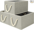 StorageWorks Storage Baskets for Shelves, Closet Organizers and Storage Bins, Fabric Organizer Bins for Clothes, Closet Shelf Organizer, Gray, Large, 3-Pack