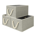 StorageWorks Storage Baskets for Shelves, Closet Organizers and Storage Bins, Fabric Organizer Bins for Clothes, Closet Shelf Organizer, Gray, Large, 3-Pack