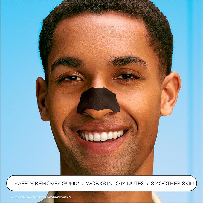Biore Charcoal Deep Cleansing Pore Strips, Nose Strips for Blackhead Removal on Oily Skin, Features C-Bond Technology with Instant Pore Unclogging, 18 Count