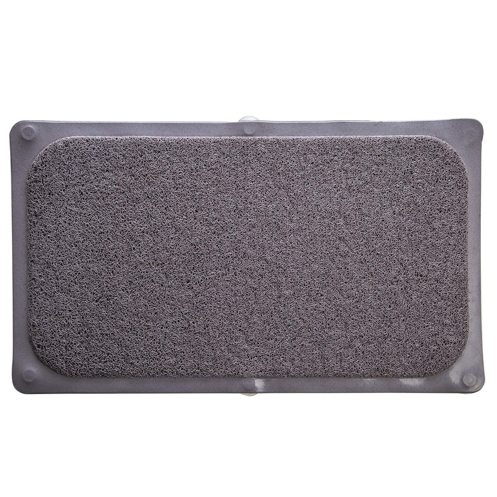 BINO | Loofah Non-Slip Bath Mat for Tub - Grey | Spa-Inspired Comfort, Quick-Drying, Secure Suction Cups | Exfoliating Shower Mat for a Luxurious and Safe Bathing Experience