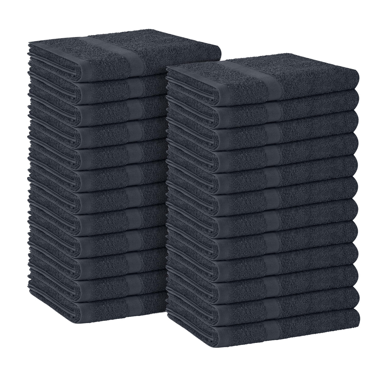 Avalon Towels Salon Towel - Black Hand Towels Bulk Pack of 24 - 100% Cotton Absorbent Spa, Facial & Gym Towel for Working Out - 16x27 Inches (Not Bleach Proof)