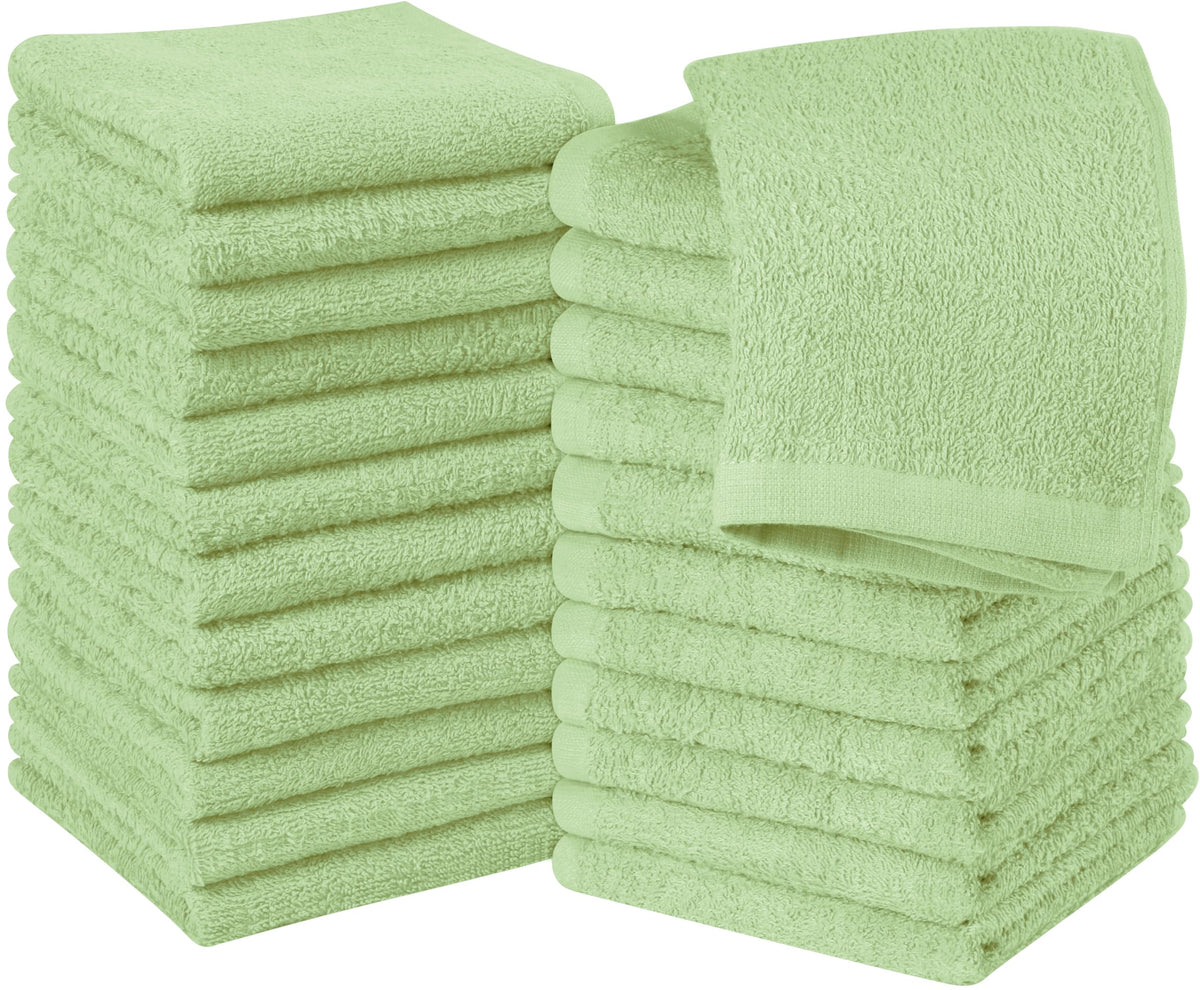 Utopia Towels 24 Pack Washcloths, 12x12 in, 100% Cotton, Beige