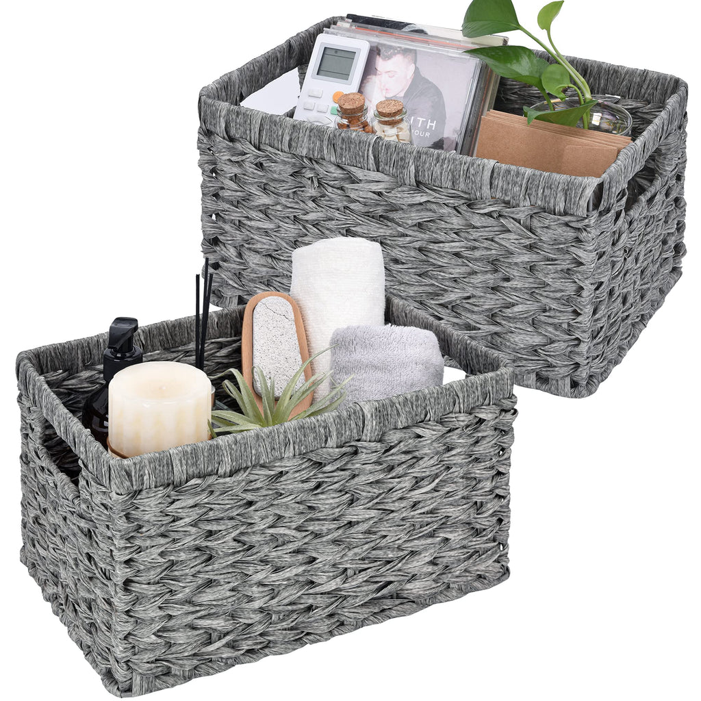 GRANNY SAYS Wicker Storage Baskets for Organizing, Basket Organizer, 2-Pack