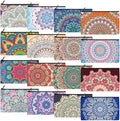 Yahenda 16 Pcs Graduation Canvas Makeup Bags Bulk for Women Appreciation Inspirational Gifts Cosmetic Zipper Pencil Pouch Travel Toiletry Bag for Teacher Birthday Mother's Day(Mandala)