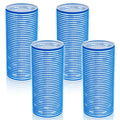 WILLBOND 4 Pcs Long Hair Rollers for Bangs Aluminum Core Curlers Thermal Self Grip Roller for Long and Medium Hair Women Hairstyle(4.7 x 2 Inch,Blue)