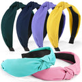DiyJibb Headbands for Women Girls - 6PCS Stylish Top Knotted Headbands - Knotted Headband for Women - Head Bands Wide Hairband Hair Accessories