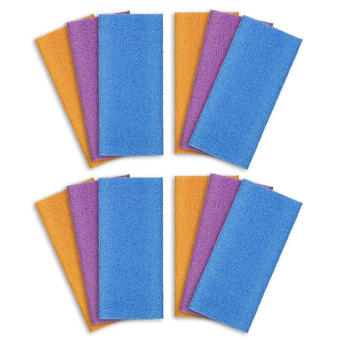 ARCH&M Exfoliating Towel, Japanese Washcloth 12 Pack