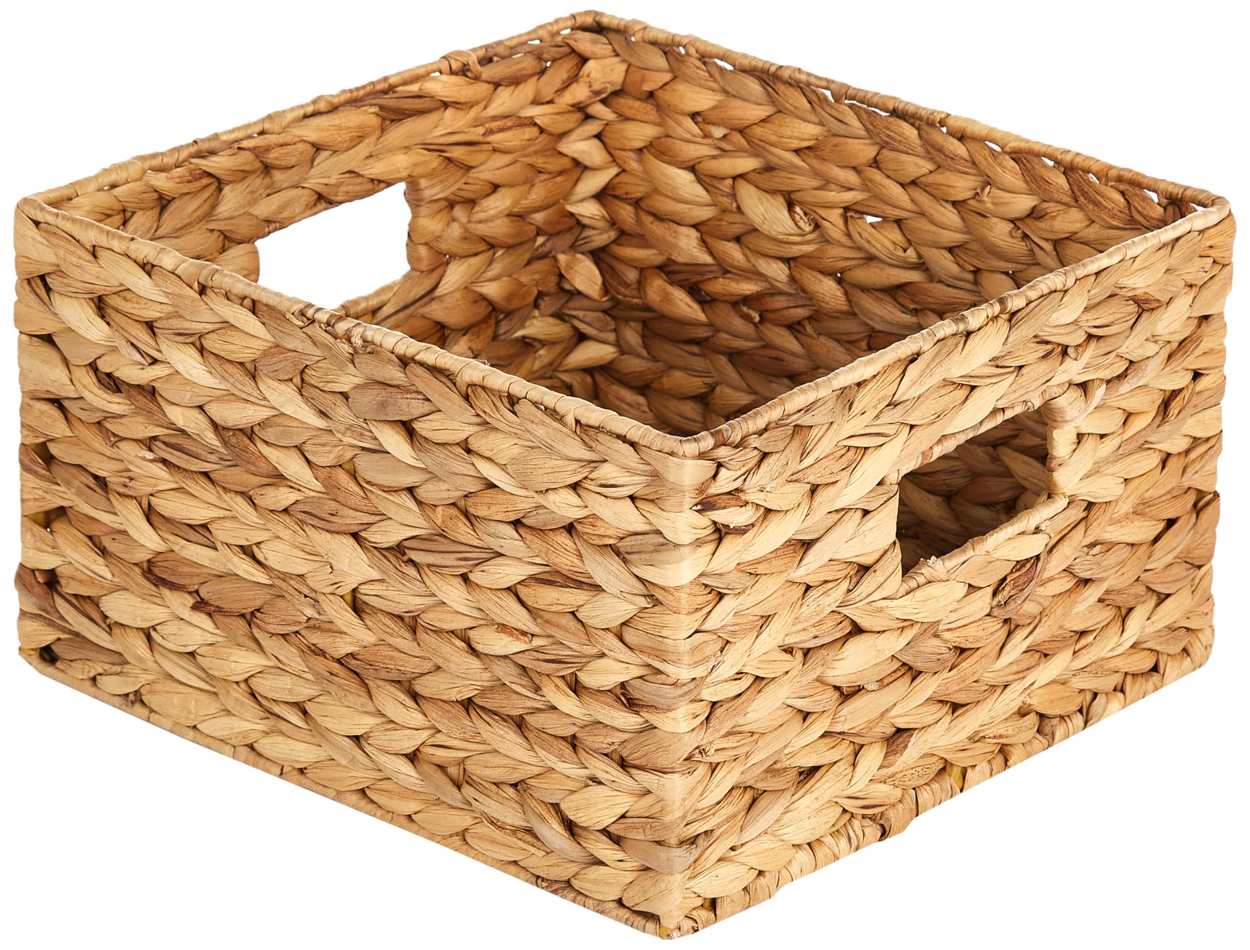 Honey-Can-Do Banana Leaf Storage Baskets –Water Hyacinth Woven Basket, Decorative Baskets for Shelves, Basket for Gifts, Closet, Pantry, and Home Organization, Set of 3, Multi-Size
