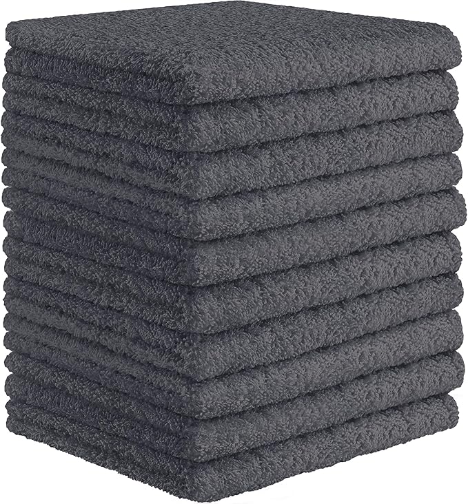 DecorRack 100% Cotton Washcloths 12x12 in