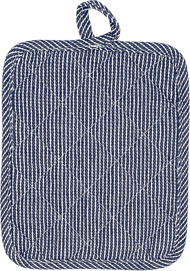 American Linen 8-Pack Heat Resistant Pot Holders & Hot Pads (Navy, 8 Pack)