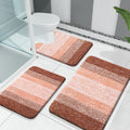 OLANLY Microfiber Bathroom Rugs Sets 3 Piece, 30"x20"+24"x16"+24"x20"