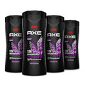 AXE Crisp Coconut & Black Pepper Body Wash 4 Count 12h Refreshing Scent Excite Men's Body Wash with 100% Plant-Based Moisturizers 16 oz