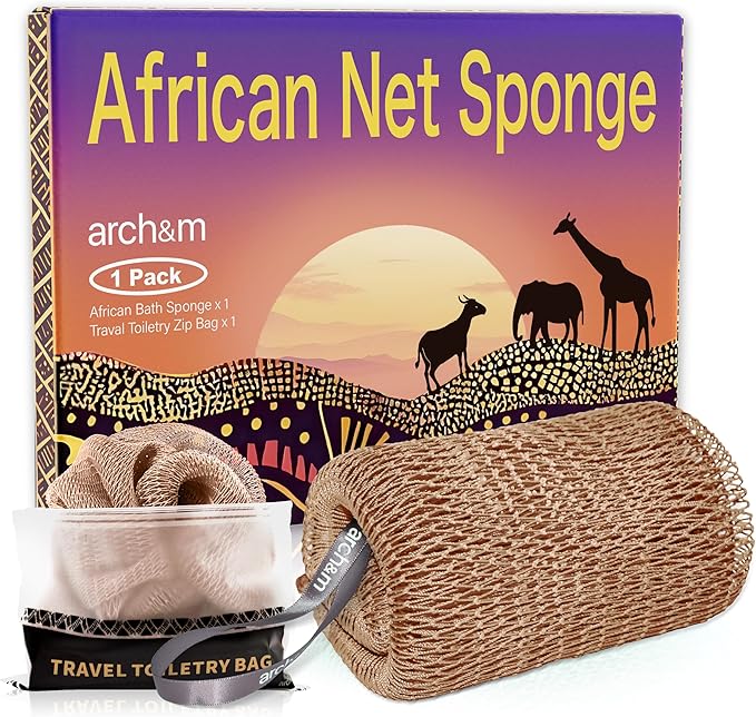 ARCH&M African Exfoliating Net Sponge with Knots