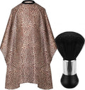 Borogo Professional Hair Cutting Cape with Neck Duster Brush, Salon Barber Cape, Hairdressing Accessories