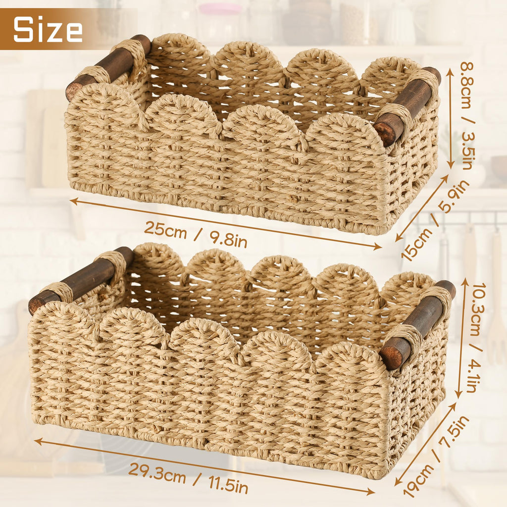 Wicker Baskets for Organizing Toilet Paper Storage Basket