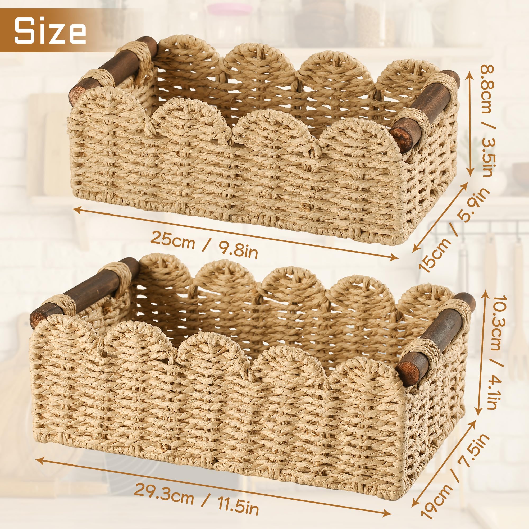 Wicker Baskets for Organizing Toilet Paper Storage Basket