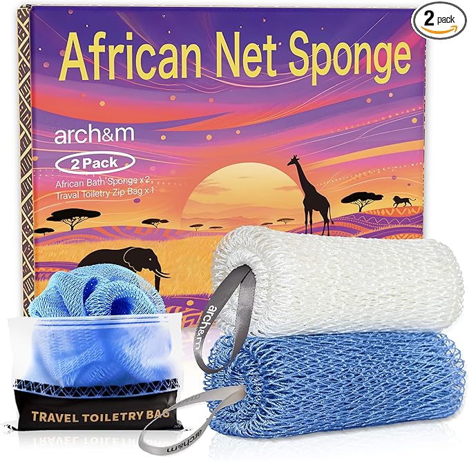 ARCH&M African Exfoliating Net Sponge with Knots