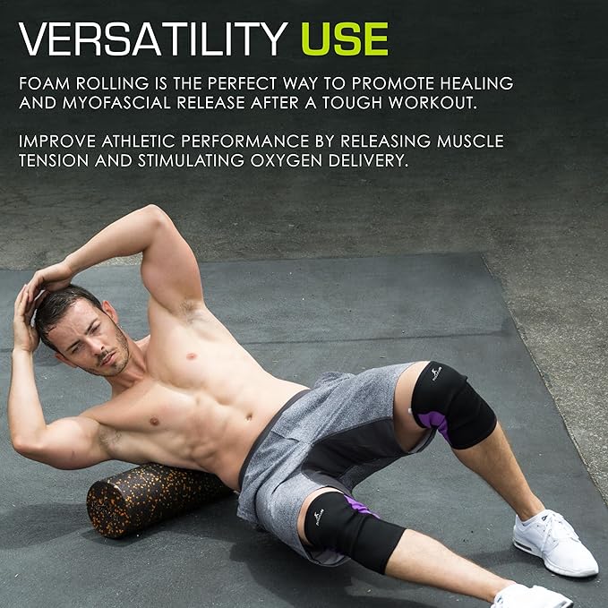 ProsourceFit High Density Foam Rollers Long, Firm Full Body Athletic Massage Tool for Back Stretching, Yoga, Pilates, Post Workout Muscle Recuperation