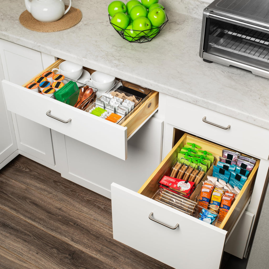 ClearSpace Pantry Storage Bins with Removable Dividers, XL, 2 Pack