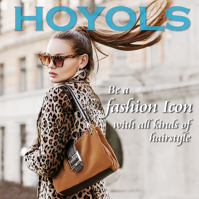 HOYOLS Hair Ties for Thick Heavy Hair, Seamless Ponytail Holders 100 pcs