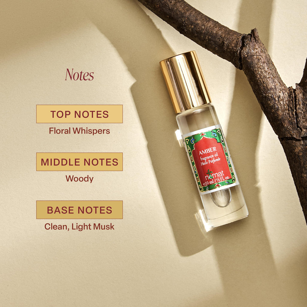 Nemat Amber Perfume Oil Roll-On for Women & Men, 10 ml